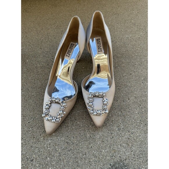 Badgley Mischka Shoes - Badgley Mischka Fabia Pointed Toe Slip On D’orsay Pumps Size 7.5